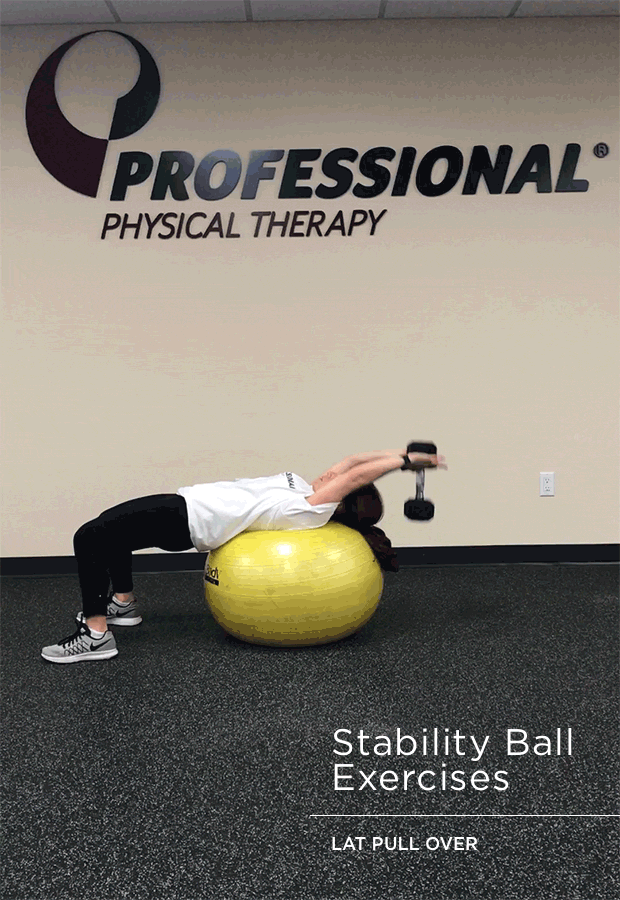 Stability Ball Exercises: Lat Pull-Over