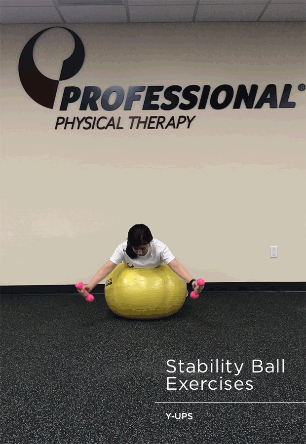 Stability Ball Exercises: Y-Ups